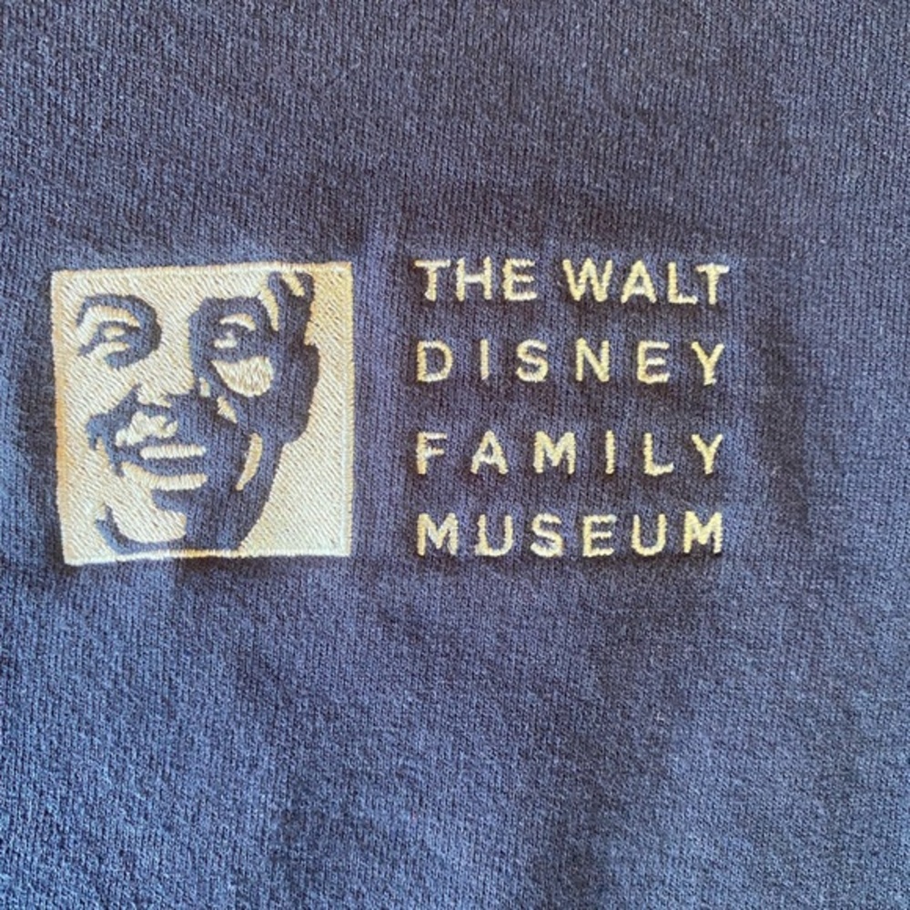 Walt Disney Family Museum Crewneck Sweatshirt, 2009, Size Medium, Navy Blue